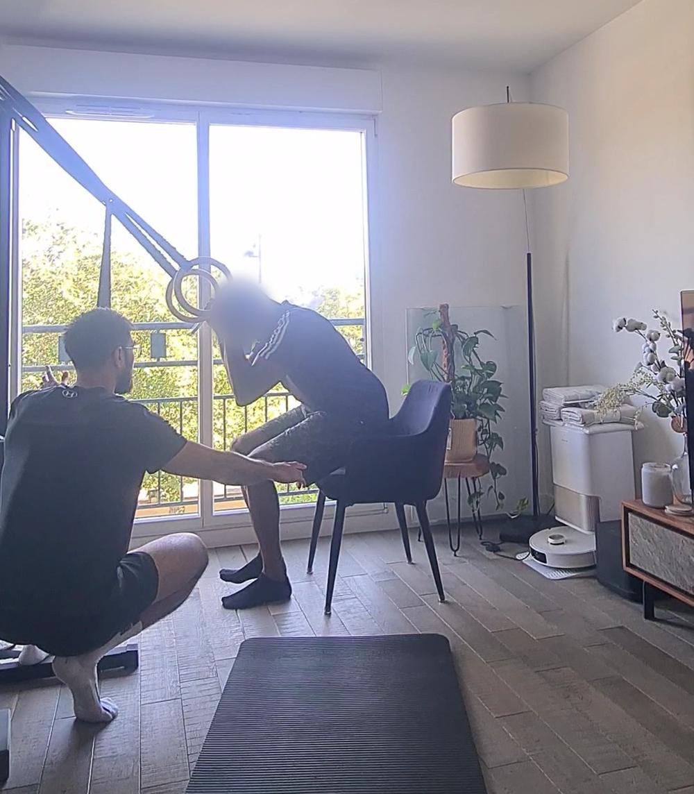 Séance à domicile avec une cliente